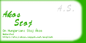 akos stoj business card